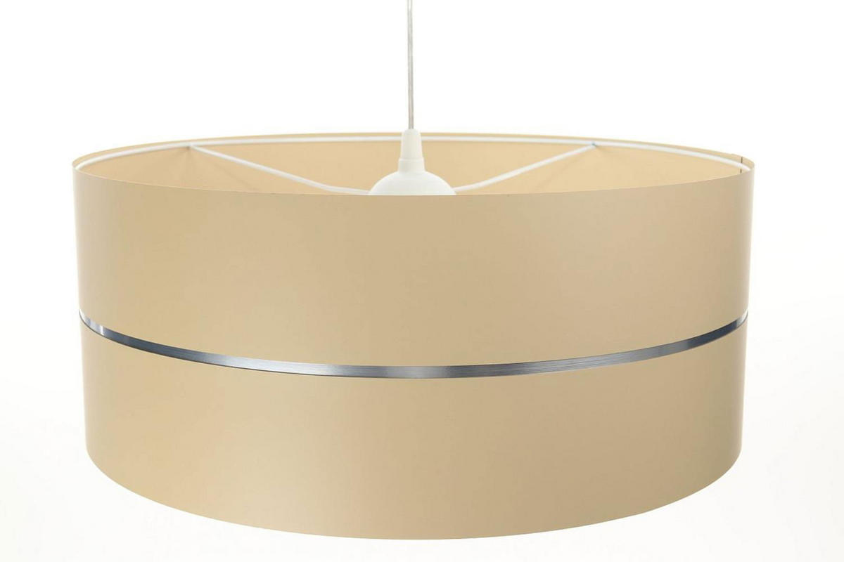 HÄNGELEUCHTE Silber 50/21 cm - Beige/Silberfarben, Kunststoff (50/0.8/21cm) - ONZENO