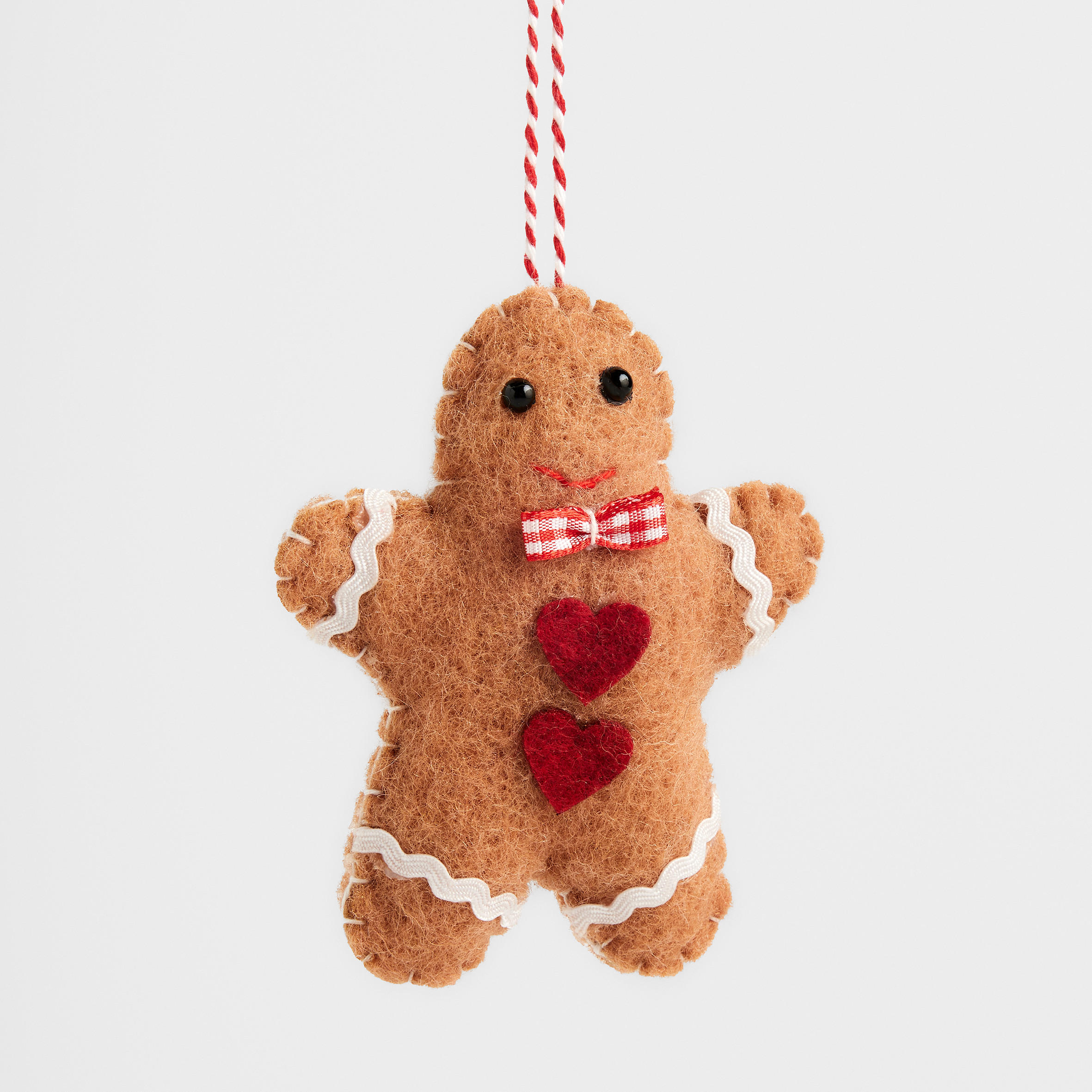 WANDDEKORATION Bakerisy, Braun, 3.5 x 8 x 10 cm, Dekorative Weihnachtsdeko - Braun, Textil (8/3.5/10cm) - home&you