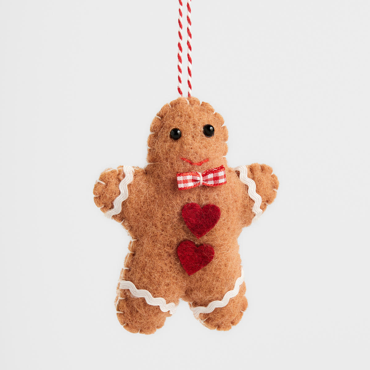 WANDDEKORATION Bakerisy, Braun, 3.5 x 8 x 10 cm, Dekorative Weihnachtsdeko - Braun, Textil (8/3.5/10cm) - home&you