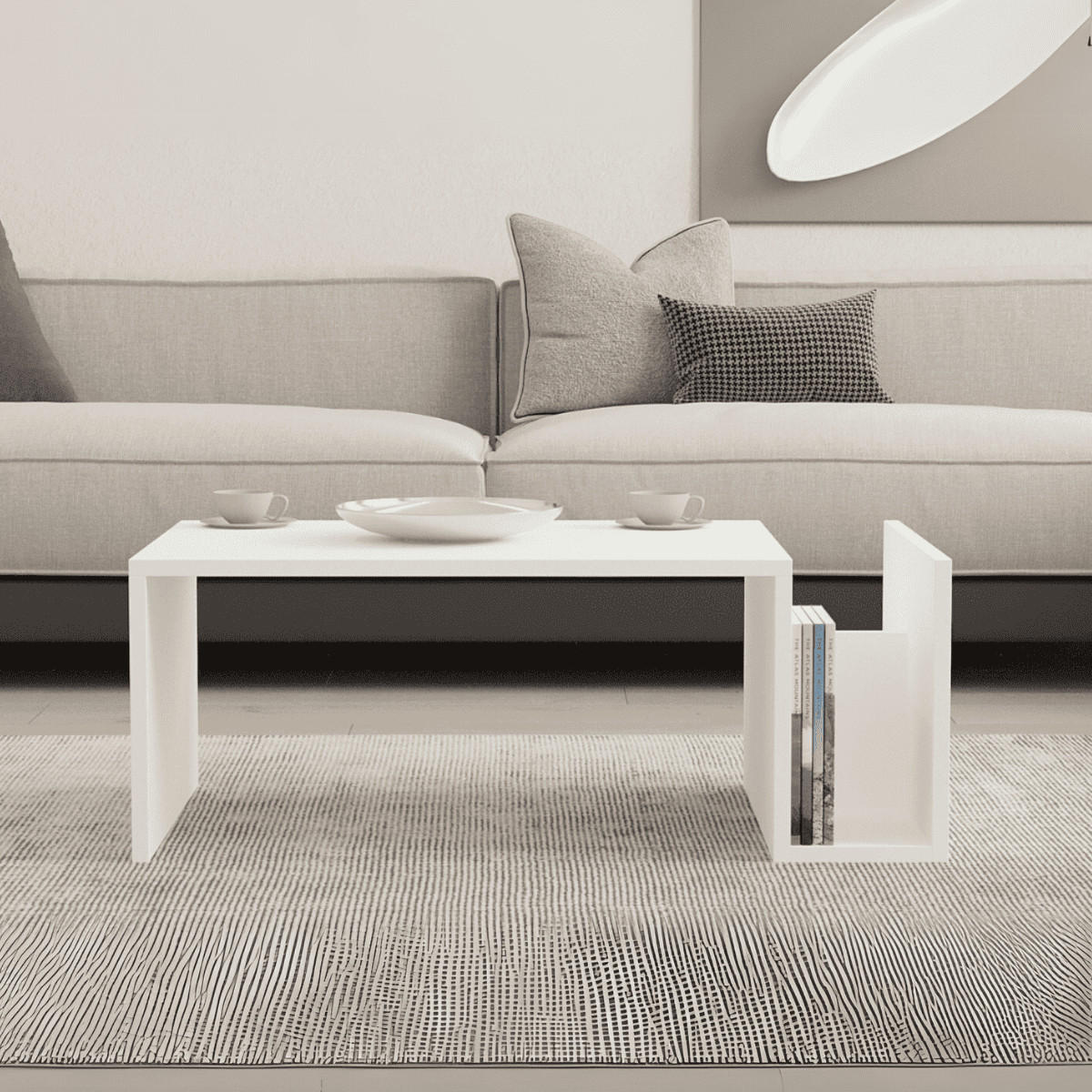 COUCHTISCH - memo 86,8/50/32,4 cm - Weiß, Holzwerkstoff (86.8/50/32.4cm) - Calicosy