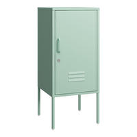 NOČNÍ SKŘÍŇ Hausjärvi - mátově zelená, kov (35/82/35cm) - [en.casa]