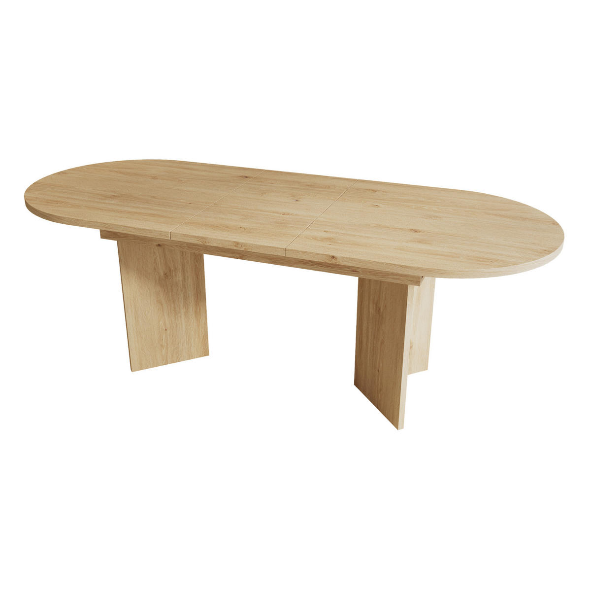 JEDILNA miza 140/180/90 cm raztegljiva, z zaobljenimi robovi in 18 mm ojačano ploščo, Hrast - barve hrasta, leseni material (180/90/75cm) - Redom