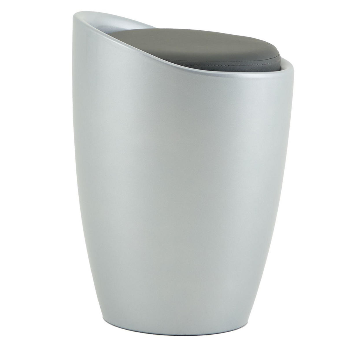 SITZHOCKER DANIEL - Grau, Kunststoff/Textil (35/50/35cm) - IDIMEX