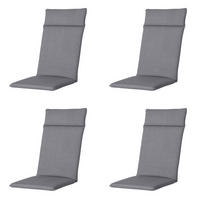 GARTENSTUHLKISSEN Oxford 120/50 cm 4er-Set - Grau, Textil (50/8/120cm) - Madison