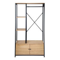 KLEIDERSCHRANK mit Regalen und Ablagen 2 Türen 90/40/167 cm - Eichefarben, Holzwerkstoff (40/167/90cm) - Calicosy