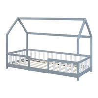 HAUSBETT Sisimiut - Hellgrau/Weiß, Holz (90/200cm) - [en.casa]