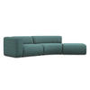 4-SITZER-SOFA Strukturstoff Stoff Blau - Blau/Petrol, Kunststoff/Textil (335/70/166cm) - Makamii
