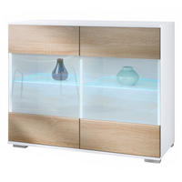 KOMMODE Bari Eiche sägerau - Eiche San Remo, Holzwerkstoff (92.5/75.5/35cm) - Vladon