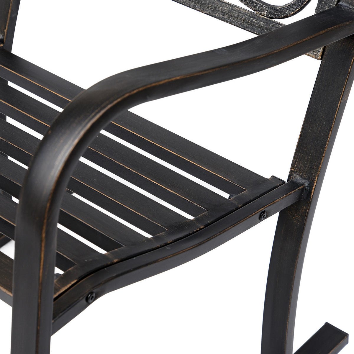 SCHAUKELSTUHL, Metall, Bronze, B60 x T73 x H85cm - Bronzefarben, Metall (73/85/60cm) - Outsunny