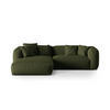 ECKSOFA modular links Martina aus strukturiertem Stoff grün 2 Sitzplätze - Grün, Textil (176/283cm) - Micadoni
