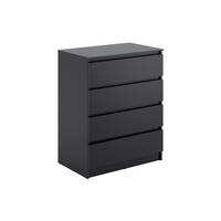 KOMMODE mit 4 Schubladen 80cm breit in Anthrazit - Anthrazit, Holzwerkstoff (80/100/50cm) - Home Collective