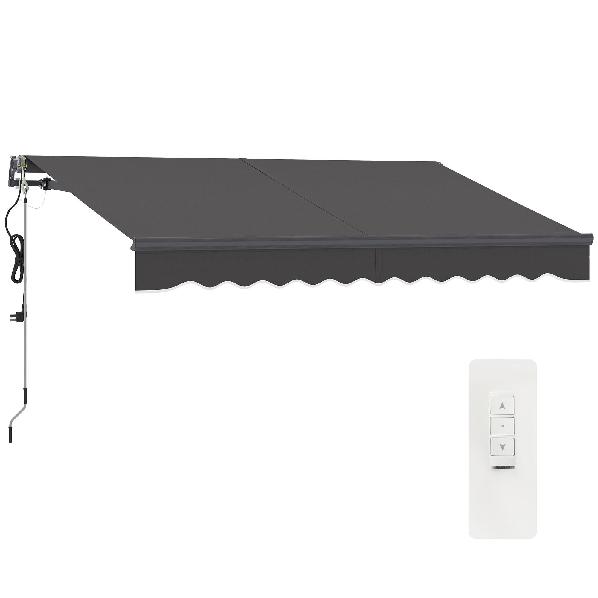 MARKISE elektrisch höhenverstellbar - Dunkelgrau, Metall (250/150/296cm) - Outsunny
