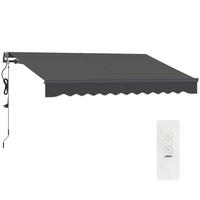 MARKISE elektrisch höhenverstellbar - Dunkelgrau, Metall (250/150/296cm) - Outsunny