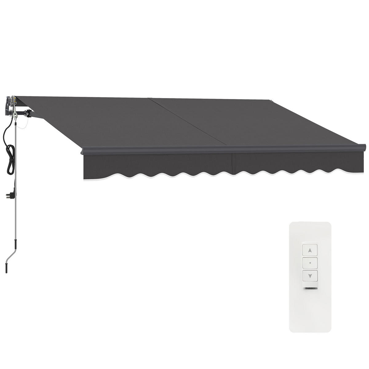 MARKISE elektrisch höhenverstellbar - Dunkelgrau, Metall (250/150/296cm) - Outsunny