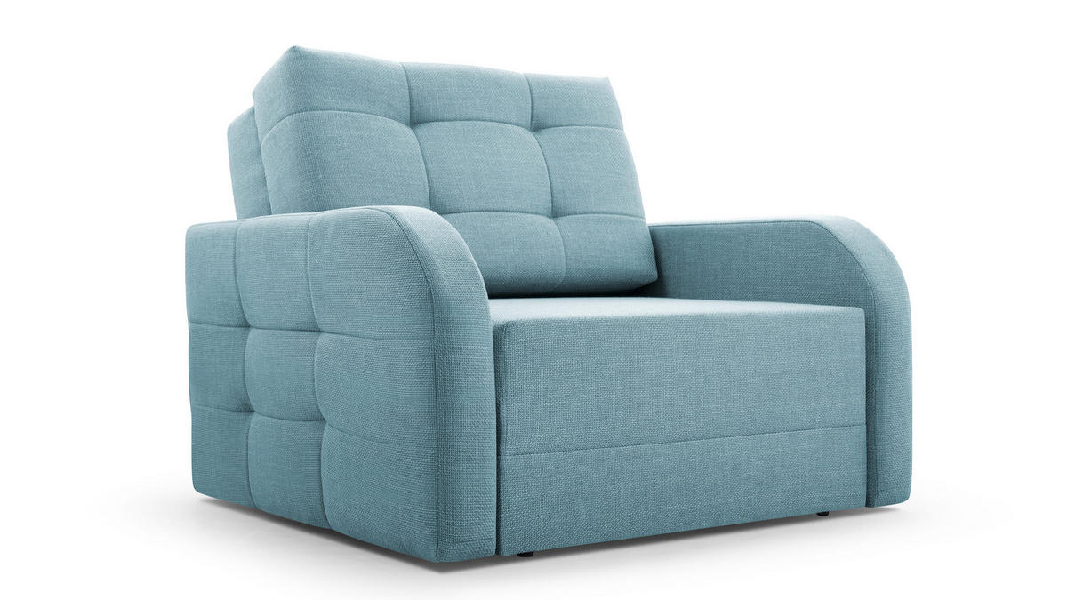 SCHLAFSESSEL Porto 80 - Hellblau - Hellblau, Holz (101/90/100cm) - Möblo