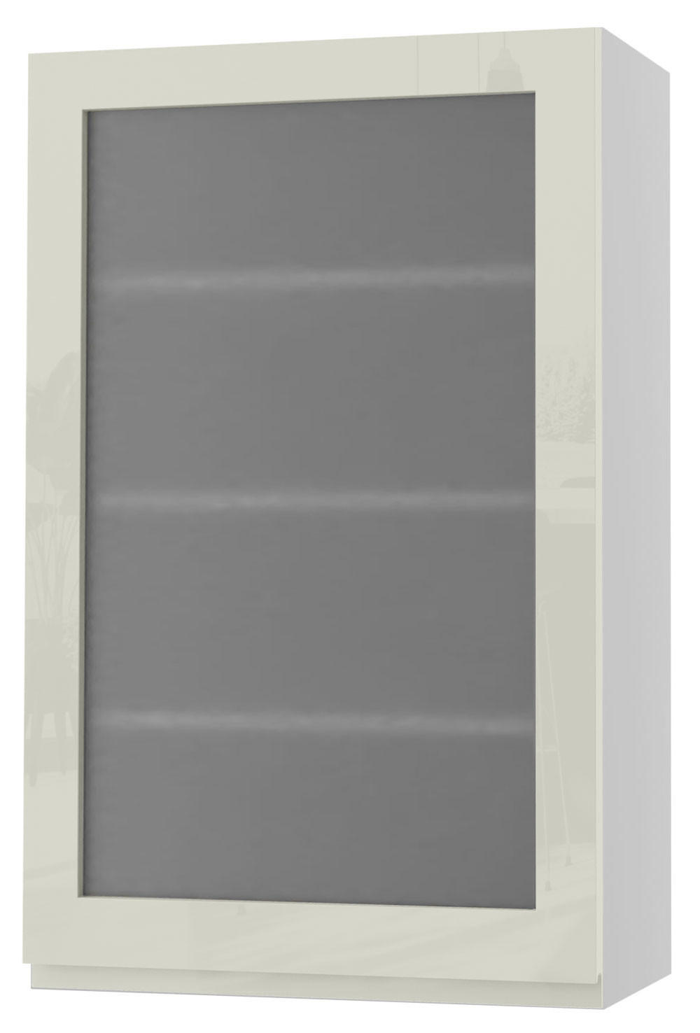HÄNGESCHRANK Florence W4S/60 Weiß / RAL 1013 perlweiß HG 60 / 32,5 / 96cm - Türanschlag rechts - Weiß Hochglanz/Weiß, Holz/Holzwerkstoff (60/96/32.5cm) - Feldmann-Wohnen