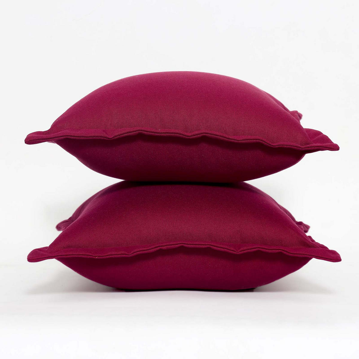 OUTDOOR-KISSEN 2er-Set bordeaux 45/45 cm - Bordeaux, Textil (45/45cm) - Homescapes
