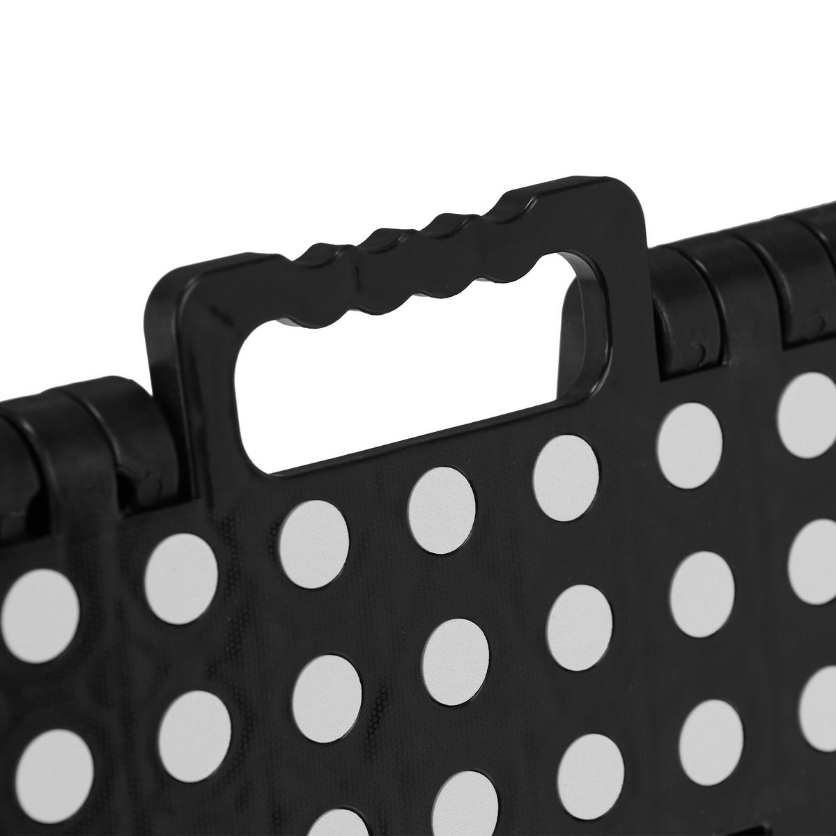 KLAPPHOCKER - Schwarz, Kunststoff/Textil (37/30/31cm) - Relaxdays
