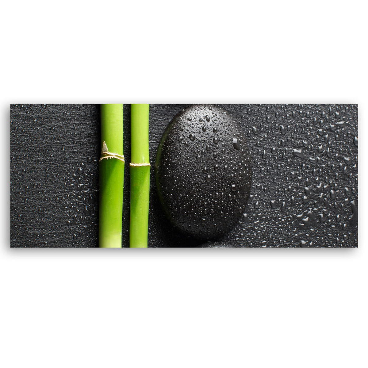 KUNSTDRUCK Schwarz 90/30 cm - Schwarz, Textil (90/30cm) - KUNSTLOFT