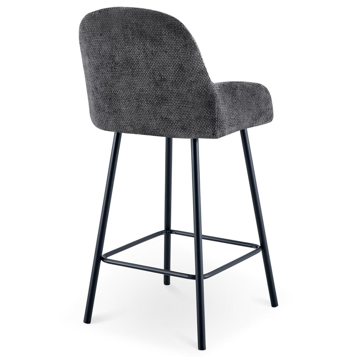 BARHOCKER VIVIANNE 2er-Set dunkelgrau - Dunkelgrau, Textil (50/95/53cm) - IDIMEX