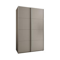 SCHWEBETÜRENSCHRANK 245,5/160/64 2-türig - Kaschmir/Silberfarben, Holz/Metall (160/245/64cm) - Abiks Möbel