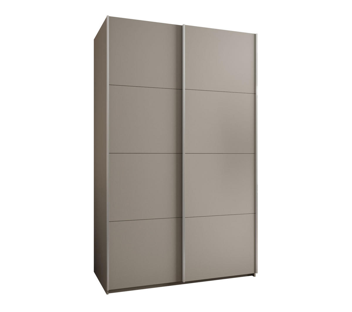 SCHWEBETÜRENSCHRANK 245,5/160/64 2-türig - Kaschmir/Silberfarben, Holz/Metall (160/245/64cm) - Abiks Möbel