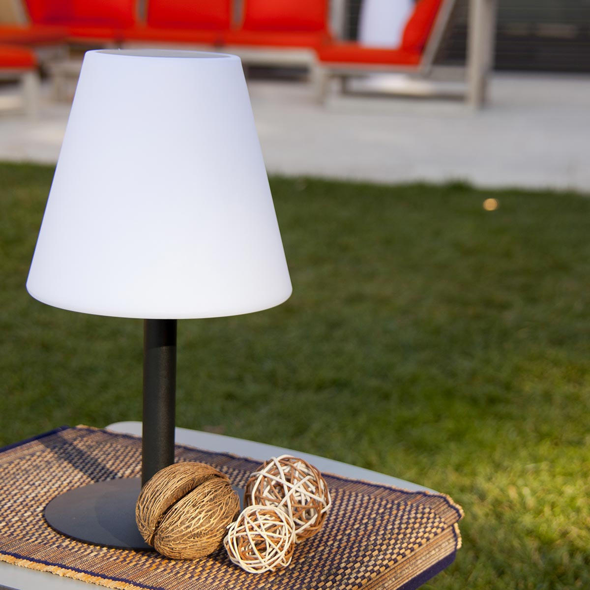 SOLARTISCHLAMPE STANDY MINI weiß - Weiß, Metall (20/20/36cm) - Lumisky