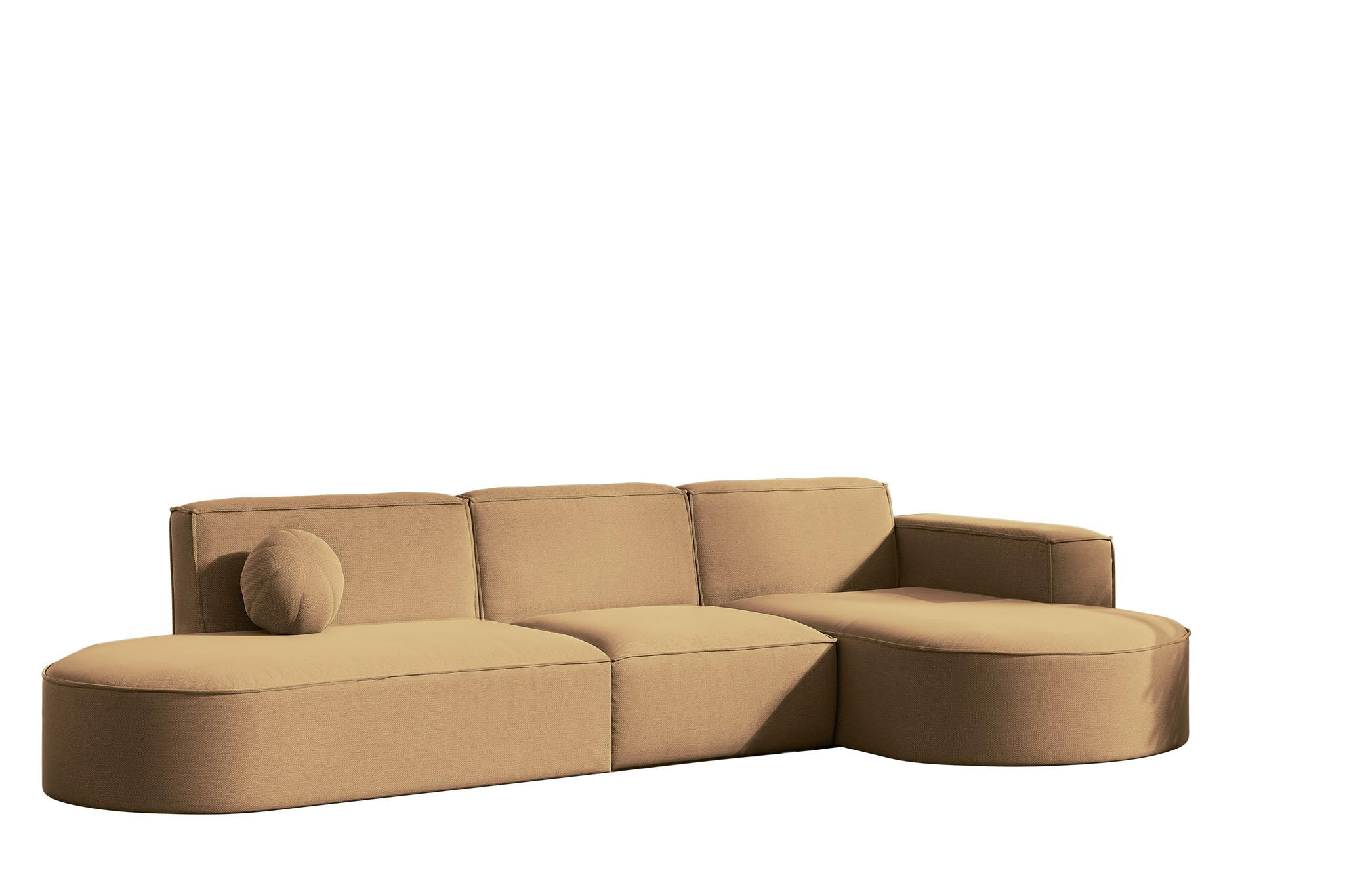 Fun Möbel Ecksofa Braun 296x78x165 cm