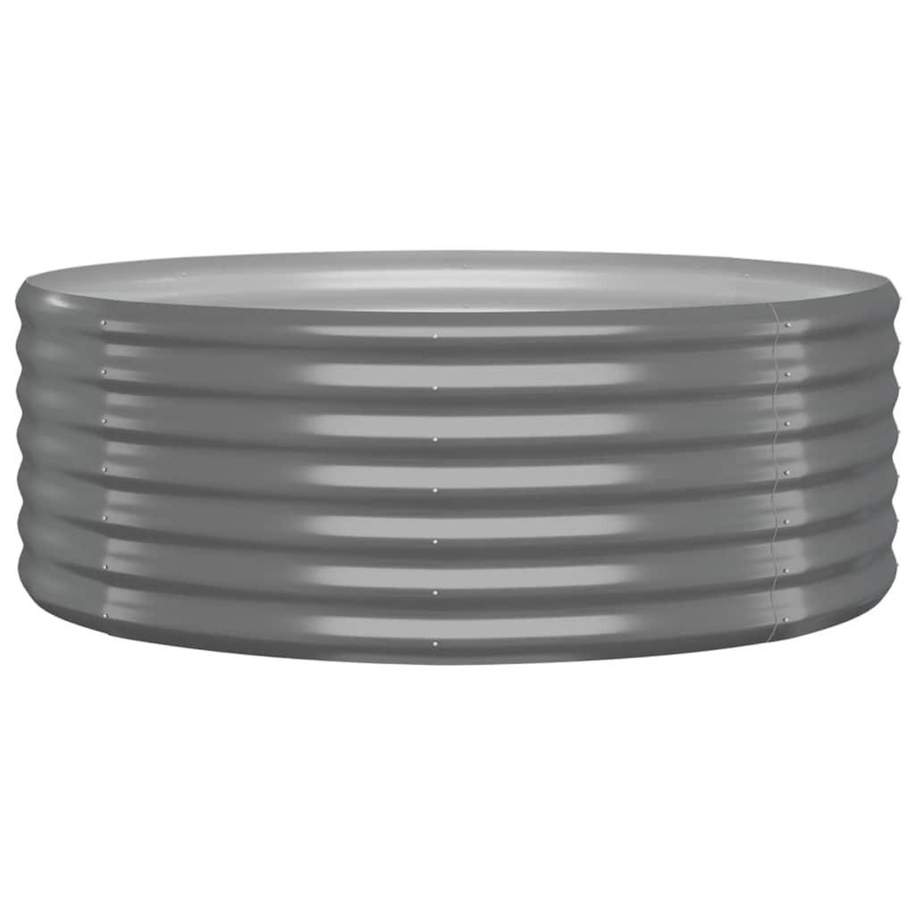 HOCHBEET Verzinkter Stahl 100x100x36 cm Grau - Grau, Metall (100/36/100cm) - furnicato