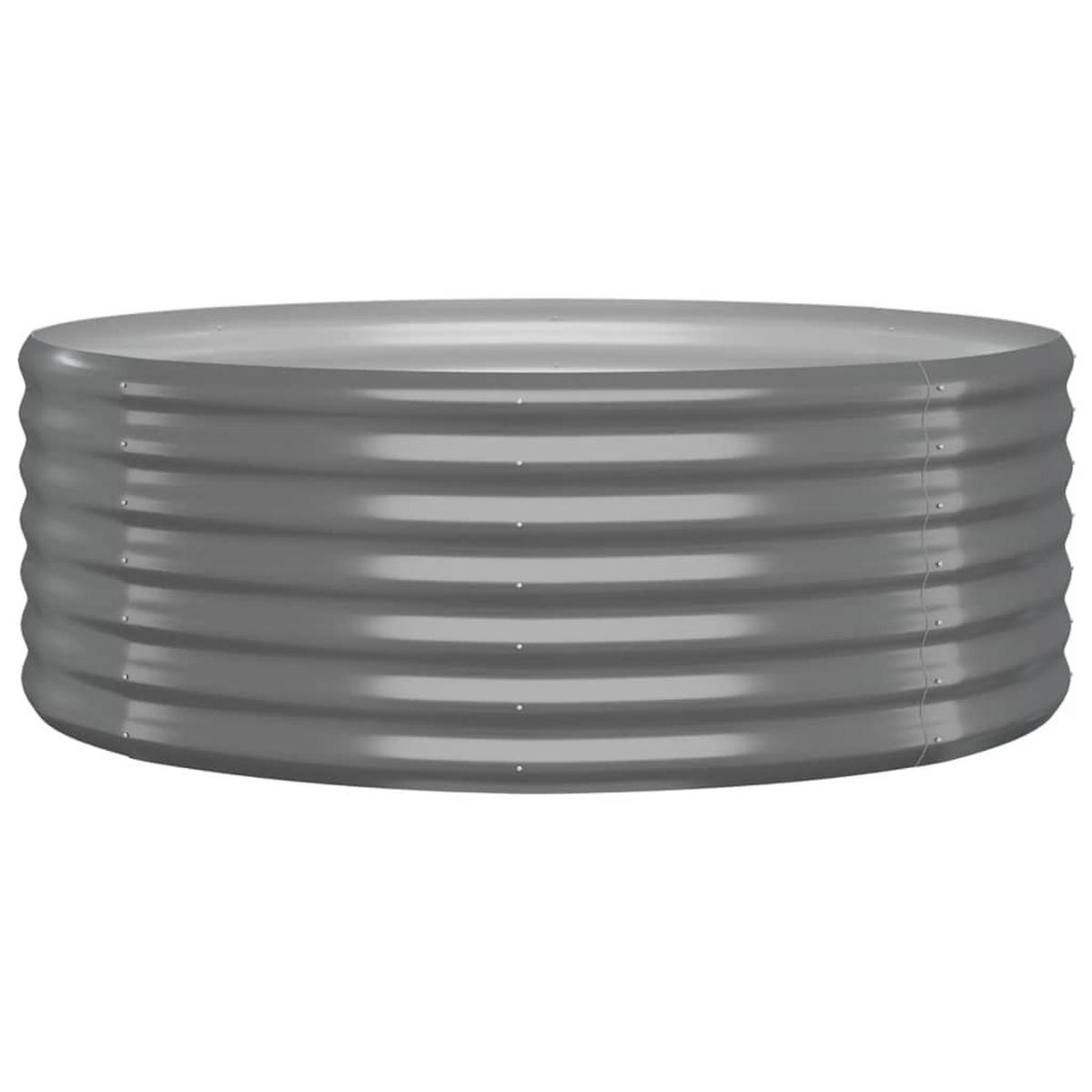 HOCHBEET Verzinkter Stahl 100x100x36 cm Grau - Grau, Metall (100/36/100cm) - furnicato