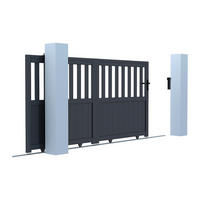 SCHIEBETOR - 298.1cm x 4.5cm - Aluminium - anthrazitgrau - TARNOS II - Anthrazit, Metall (298.1/140cm) - Vente-Unique