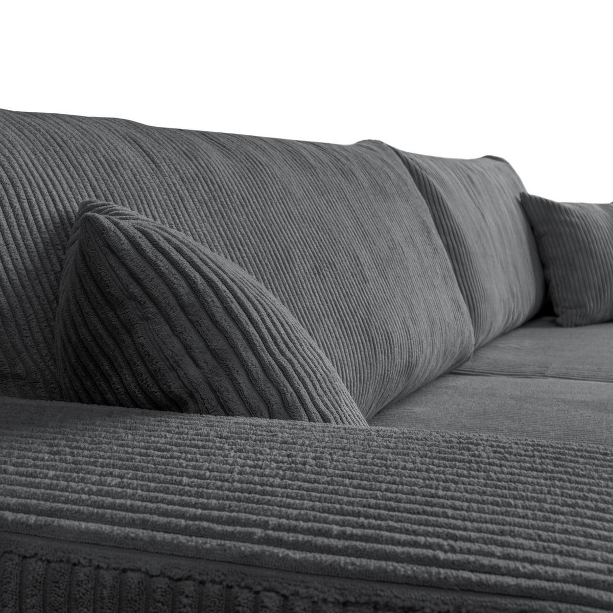 ECKSOFA SOPRANO mit Schlafunktion und Stauraum POSO 60 - Hellgrau, Textil (271/175cm) - Lookway