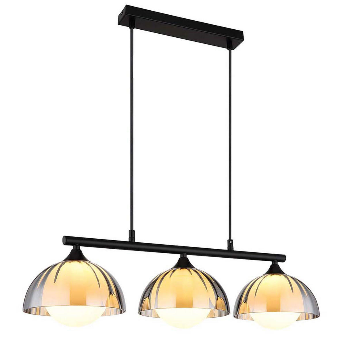 HÄNGELEUCHTE Eva Grau Rauchglas - Grau, Glas (70/20/120cm) - Nowa