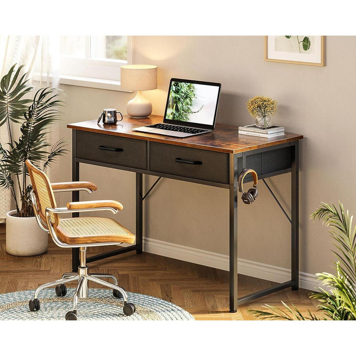 SCHREIBTISCH mit 2 Schubladen 100 x 40 x 78.7 cm Braun - Braun, Holzwerkstoff (100/40/78.7cm)