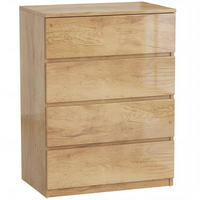 KOMOODE DE-12863 4 Schubladen, grifflos, minimalistisch Natur - Naturfarben, Holzwerkstoff (60/80/40cm) - ComfortXL