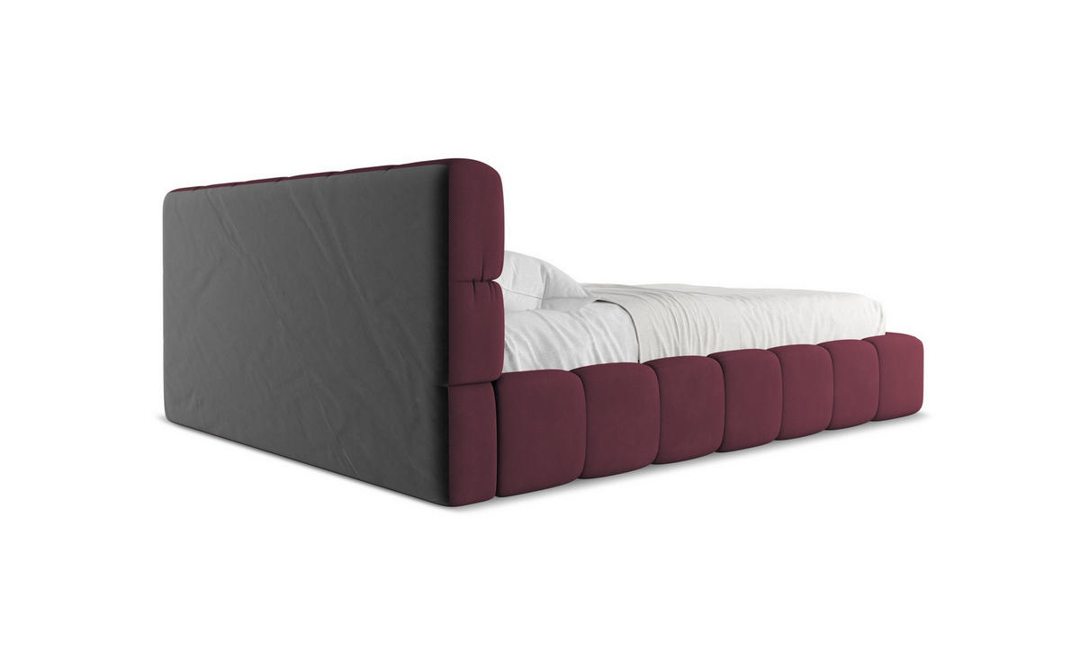 POLSTERBETT mit Bettkasten und Lattenrost 180x228 Grau - Dunkelgrau/Schwarz, Kunststoff/Textil (160/200cm) - Makamii