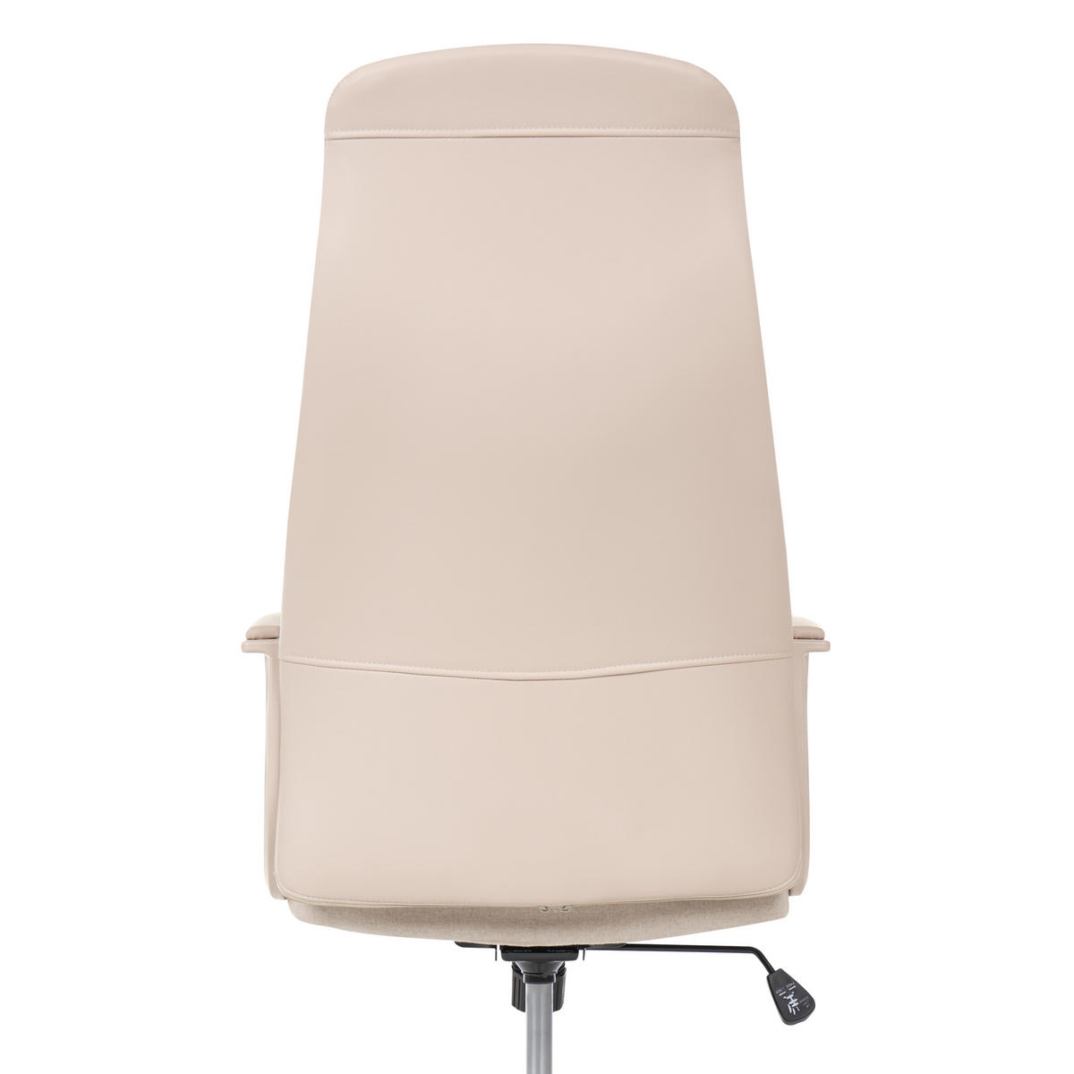 CHEFSESSEL Kunstleder Beige Ardour - Beige, Textil (68/115/68cm) - Beliani