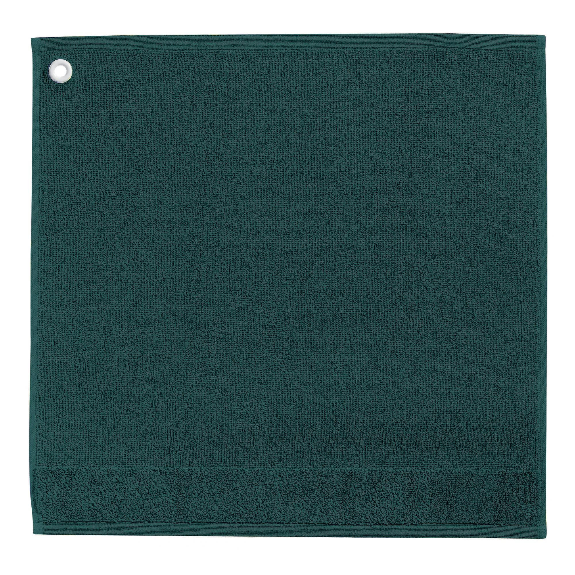 HANDTUCH MIT ÖSE Curl tannengrün 50 x 50 cm - Waldgrün, Textil (50/50cm) - Winkler