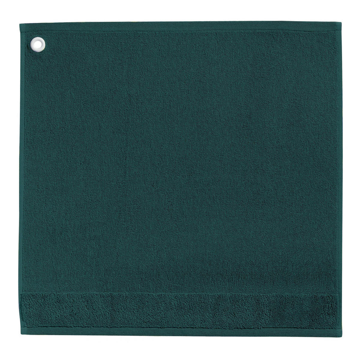 HANDTUCH MIT ÖSE Curl tannengrün 50 x 50 cm - Waldgrün, Textil (50/50cm) - Winkler