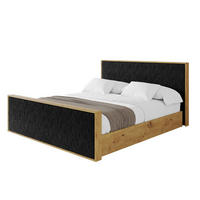 POLSTERBETT mit Bettkasten und Lattenrost, Boxbett mit Stauraum und Kopftei mit Matratze H3/H4 - ENZO10 120x200 Schwarz - Schwarz, Holzwerkstoff/Textil (120/200cm) - ALTDECOR