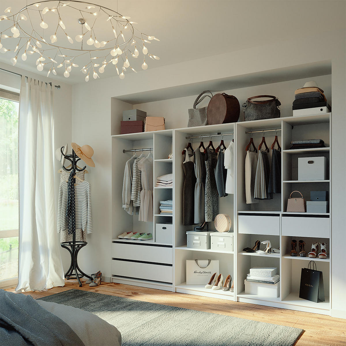 ŠATNÍ SKŘÍŇ Elmo Bílá - bílá, kompozitní dřevo (280/200/50cm) - Vicco