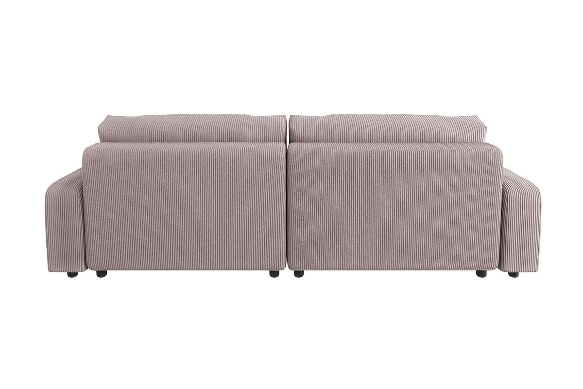 ECKSOFA Emma Puderrosa Cord - Ottomane rechts - Pink, Textil (234/170cm) - S-Style Möbel