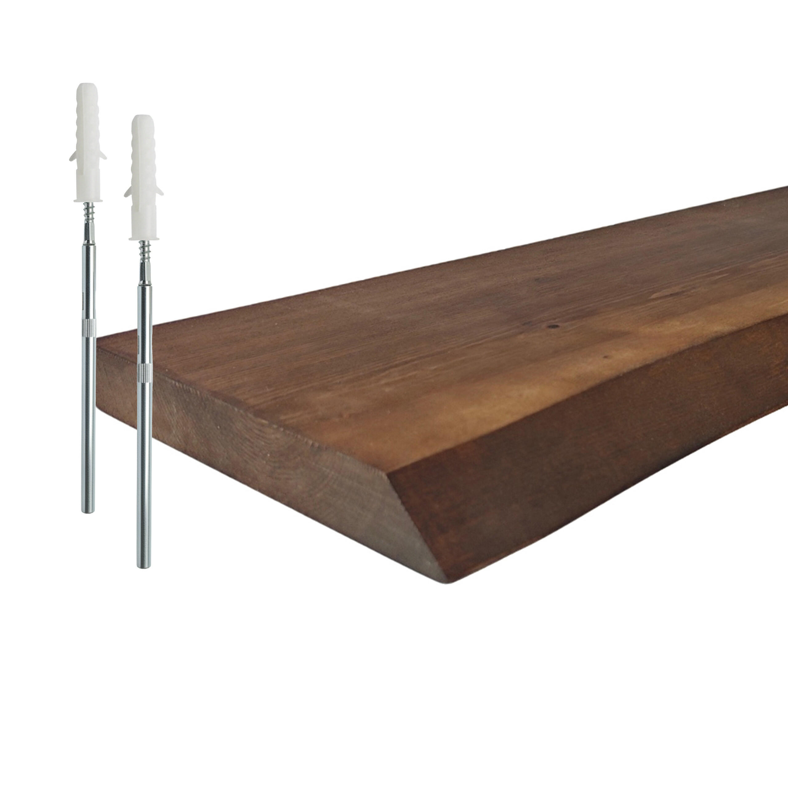 Relaxdays POLICE Tmavě hnědá masivní živá hrana 70 cm