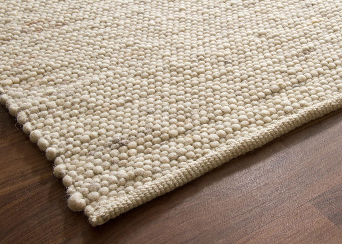 HANDWEBTEPPICH 90/90 cm Gabun - Beige, Naturmaterialien (90/160cm) - Steffensmeier