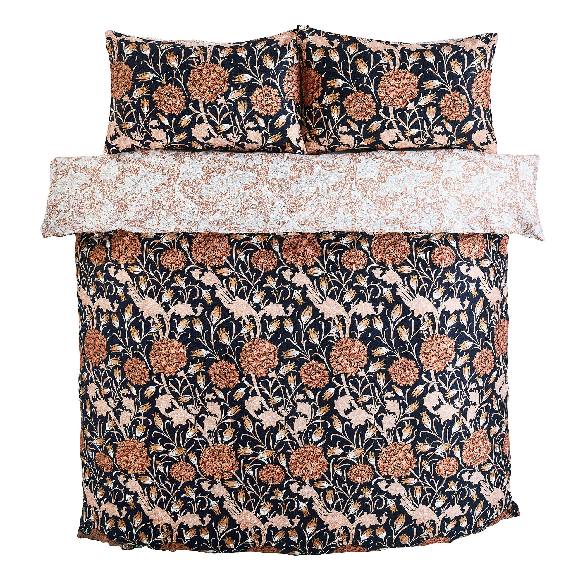 William Morris at Home Bettwasche Rot, Beige 200x200 cm