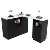 BARTISCH DE-41193 210/30/100,9 cm mit 360° drehbarer Verbindungsplatte Schwarz - Schwarz, Holzwerkstoff (210/100.9/30cm) - ComfortXL