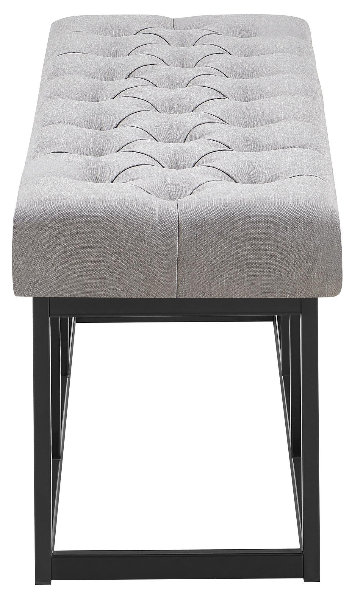 SITZBANK 120/38 cm Stoff Grau - Schwarz/Grau, Textil/Metall (120/46/38cm) - CLP