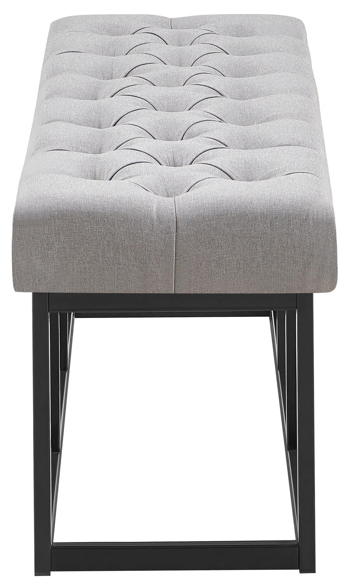 SITZBANK 120/38 cm Stoff Grau - Schwarz/Grau, Textil/Metall (120/46/38cm) - CLP