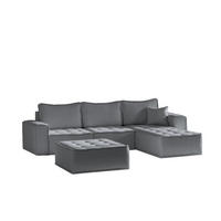 ECKSOFA Sande In Alpine - Anthrazit, Holzwerkstoff/Textil (292/192cm) - Fun Möbel