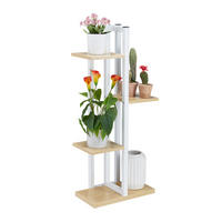 BLUMENREGAL - Multicolor, Holzwerkstoff/Metall (42.5/93/22.5cm) - Relaxdays